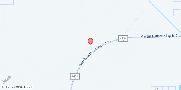 Map showing First Baptist Church of Orange at 7637 Martin Luther King Junior Dr., Orange, TX