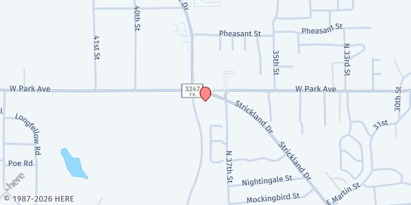 Map showing The Salvation Army - Orange at 1950 Martin Luther King Dr., Orange, TX