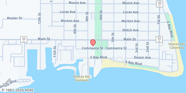 Map showing The Robert Duran Food Pantry at 706 Commerce St, Palacios, TX