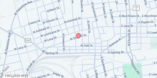 Map showing St. Vincent de Paul - Palestine at 503 N. Queen, Palestine, TX