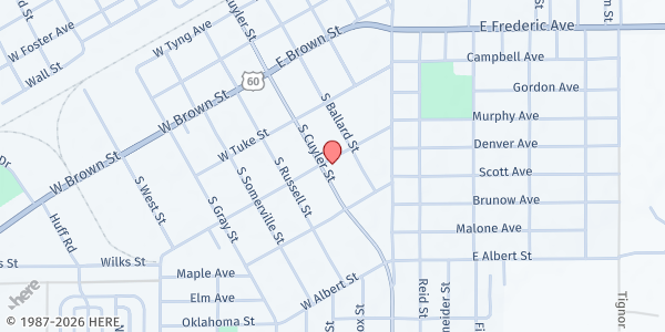 Map showing CSFP Faith Bible Church at 701 S Cuyler, Pampa, TX