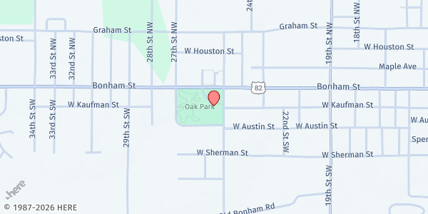 Map showing CitySquare Paris at 2515 Bonham Street, Paris, TX