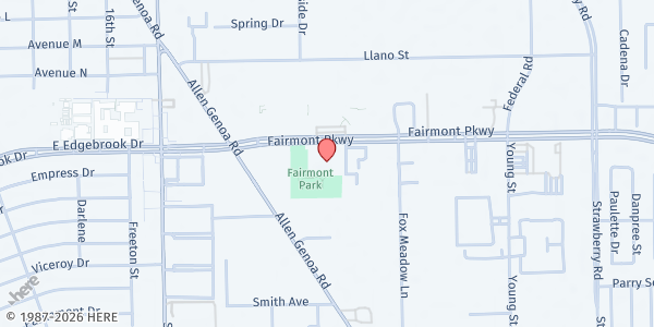 Map showing BakerRipley Pasadena Campus at 720 Fairmont Pkwy., Pasadena, TX