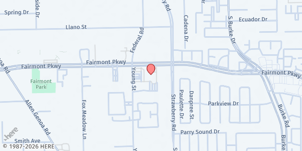 Map showing La Tiendita - Tejano Center (Fairmont Campus) at 1062 Fairmont Pkwy, Pasadena, TX