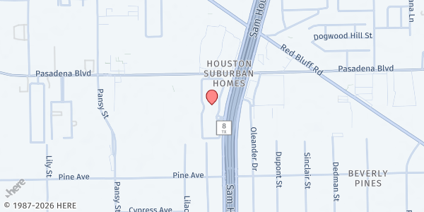 Map showing The Portofino Senior Living at 2122 East Sam Houston Pkwy S., Pasadena, TX