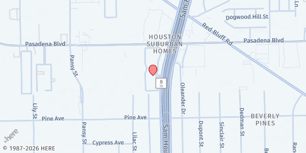 Map showing The Portofino Senior Living at 2122 E Sam Houston Pkwy S, Pasadena, TX