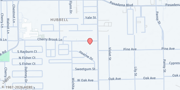Map showing The Salvation Army - East Harris County at 2732 Cherry Brook Ln., Pasadena, TX