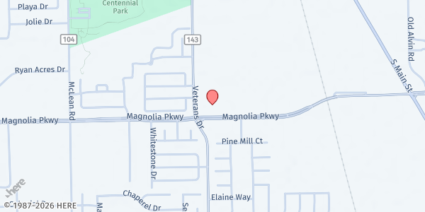 Map showing Christian Helping Hands Food Pantry at 4305 Magnolia Pkwy, Pearland, TX