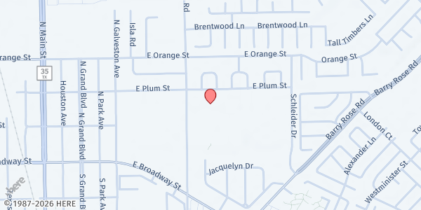 Map showing St. Helen Catholic Church at 2209 Old Alvin Rd., Pearland, TX
