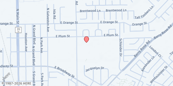 Map showing St. Helen Catholic Church - St. Vincent de Paul at 2209 Old Alvin Rd., Pearland, TX