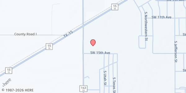 Map showing CSFP Jireh Outreach at 2210 SW 15th Ave, Perryton, TX