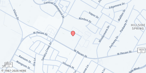 Map showing Travis County Community Center - Pflugerville at 15822 Foothill Farms Loop, Pflugerville, TX