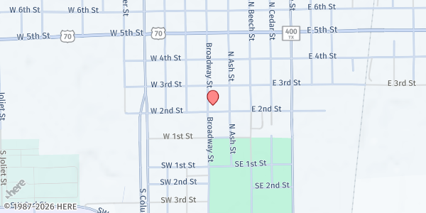 Map showing Plainview Community Pantry at 200 N Broadway, Plainview, TX