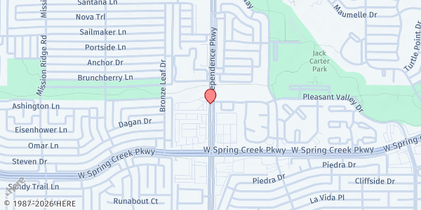 Map showing ISLAMIC ASSN OF COLLIN CNTY - Plano at 6401 Independence Pkwy., Plano, TX