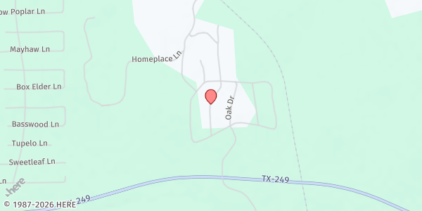 Map showing Brazos Valley Food Bank - Zip Code 77363 Service Area at , Plantersville, TX