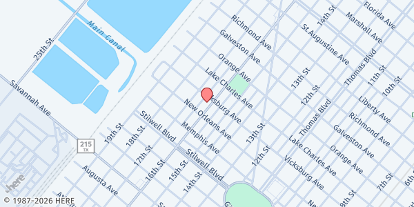 Map showing Barnett Chapel COGIC at 1749 Gulfway Dr., Port Arthur, TX