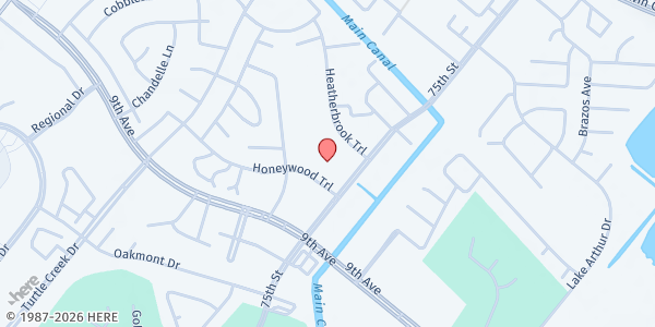 Map showing Park Central Church of Christ at 3901 Jimmy Johnson Blvd., Port Arthur, TX