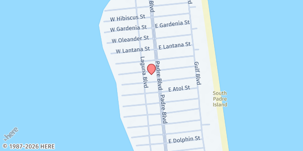 Map showing Island Baptist Church- Laguna Heights at 47428 TX-100, Port Isabel, TX