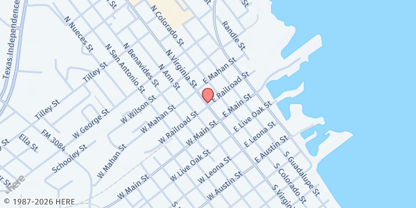 Map showing Port Lavaca Service Center at 208 N Virginia St, Port Lavaca, TX