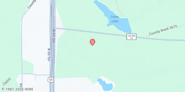 Map showing Christian Pantry at 14555 FM 3129, Queen City, TX