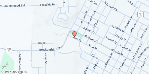 Map showing The Ranger Community Quarter Store - Pine Street at 714 Pine St., Ranger, TX