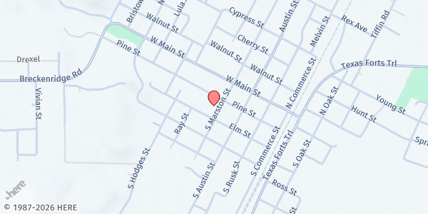 Map showing The Ranger Community Quarter Store - South Marston at 205 South Marston, Ranger, TX