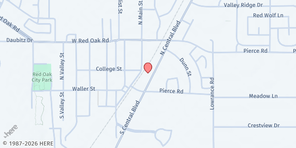 Map showing 4:19 Food Pantry-Red Oak at 125 TX-342, Red Oak, TX