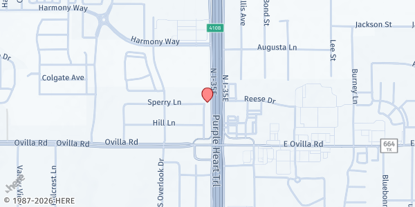 Map showing Discipleship Ministries Food Pantry at 507 N. Interstate 35 Rd., Red Oak, TX