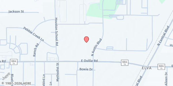 Map showing First Red Oak Mobile Food Pantry - 320 E. Ovilla Rd. at 320 E. Ovilla Rd., Red Oak, TX