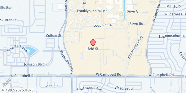 Map showing Comet Cupboard at UT Dallas at 800 W. Campbell Rd. MC 1.604, Richardson, TX
