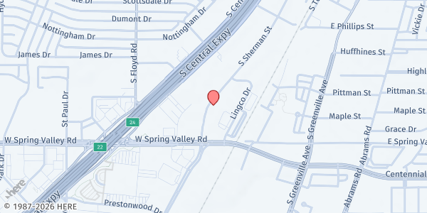 Map showing Local Good Pantry at 741 S Sherman St, Richardson, TX