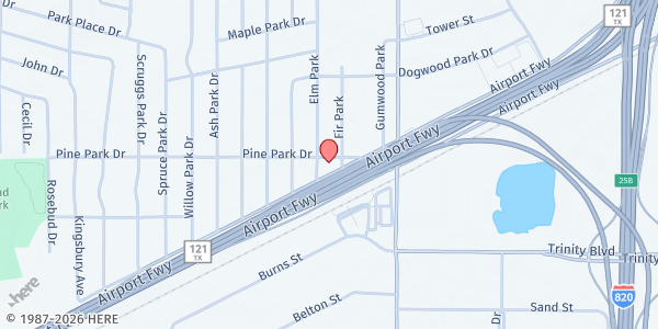 Map showing Bethesda Church Mobile at 7101 Airport Fwy., Richland Hills, TX