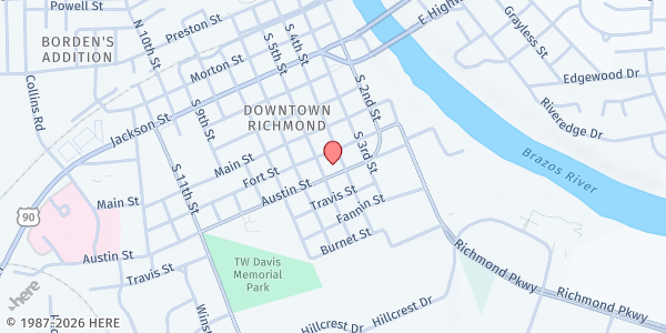 Map showing Access Health - Family Health Center at 400 Austin St, Richmond, TX