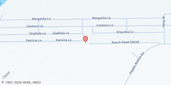 Map showing Iglesia Cristiana Nuevo Amanecer at 1600 Patricia Lane, Rio Bravo, TX