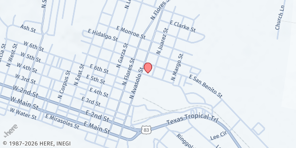 Map showing Casa de Esperanza at 804 Ringgold Street, Rio Grande City, TX