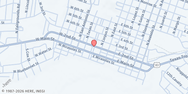 Map showing Colonias Unidas-Pct4 at 2235 FM 755, Rio Grande City, TX