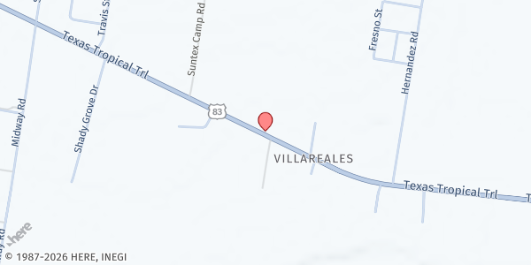 Map showing Starr Co. Pct #1 at 4192 W. Hwy 83, Rio Grande City, TX