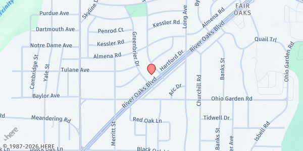 Map showing River Oaks Community Ctr. Mobile at 4900 River Oaks Blvd, River Oaks, TX