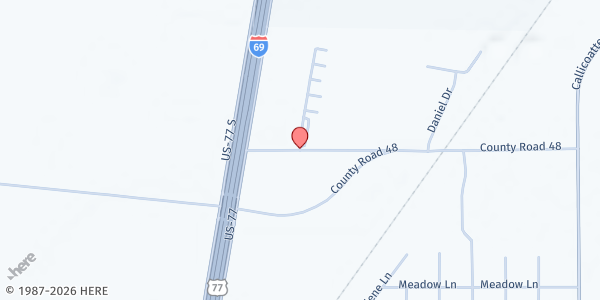 Map showing St. John Lutheran Church at 3316 Hummingbird Ln., Robstown, TX