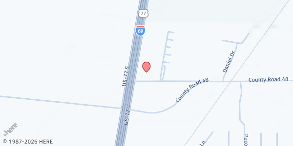 Map showing St. John Lutheran Church at 3316 Hummingbird Lane, Robstown, TX