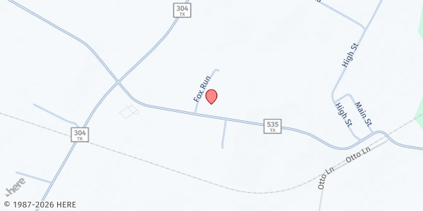 Map showing Rosanky Baptist Church at 2160 FM 535, Rosanky, TX