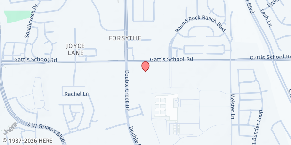 Map showing Church of The Harvest at 2701 Gattis School Rd., Round Rock, TX