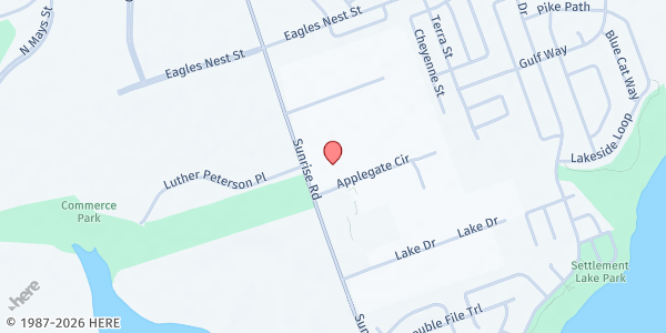 Map showing Seventh Day Adventist Round Rock at 4 Applegate Circle, Round Rock, TX