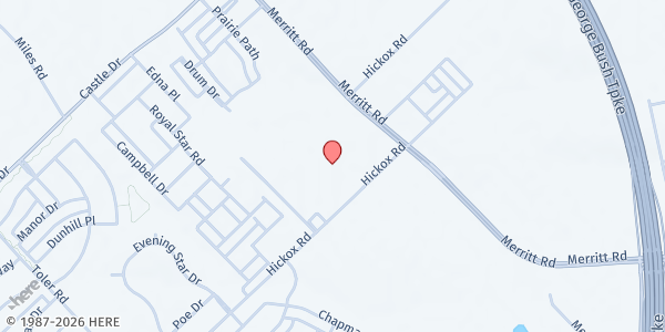 Map showing Sacred Heart Catholic Parish at 3905 Hickox Rd., Rowlett, TX