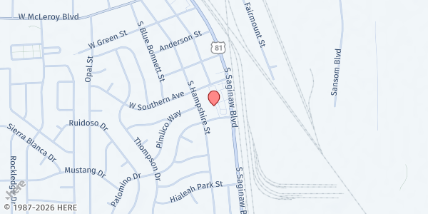 Map showing Chat N Chew Saginaw at 530 S. Saginaw Blvd., Saginaw, TX