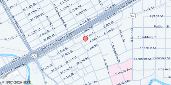 Map showing Catholic Outreach Services at 410 N. Chadbourne St., San Angelo, TX