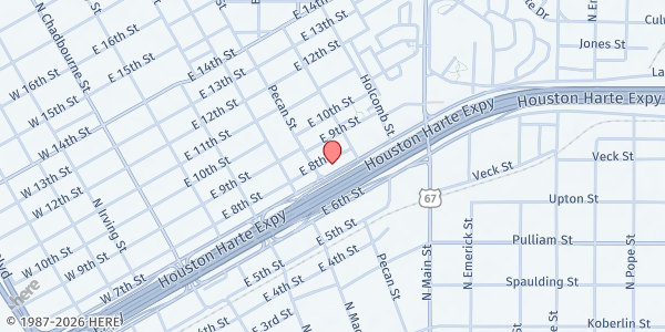 Map showing Meals For The Elderly San Angelo at 310 E. Houston Harte Expy., San Angelo, TX