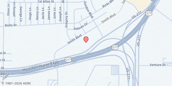 Map showing PaulAnn Church - Celebrate Recovery at 2531 Smith Blvd., San Angelo, TX