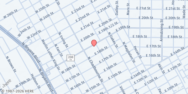 Map showing Templo Jerusalem Assembly of God at 1819 Volney St., San Angelo, TX