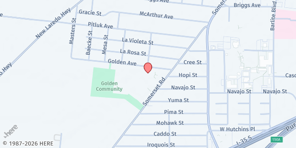 Map showing Ascension DePaul Services Family Center at 7607 Somerset Rd., San Antonio, TX